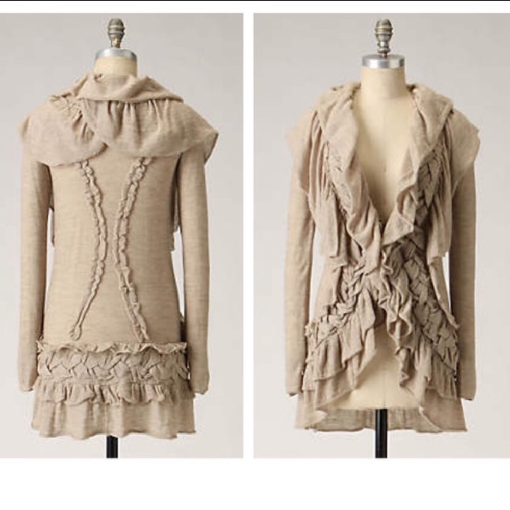 Anthropologie Guinevere Settling Petals Cardi